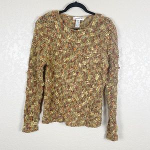 Suspicious Lines multi colored nubby knit sweater